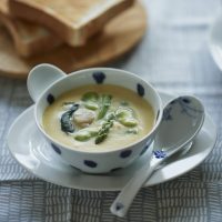 ふわふわ洋風茶碗蒸し「帆立と春野菜のフラン」