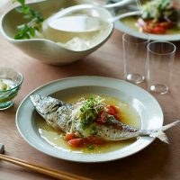 さっぱりと洋風にアレンジ「鯵の塩焼き 香味だしドレッシングがけ」