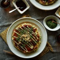 久右衛門だしを使ったお好み焼き
