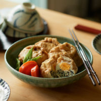久右衛門だしを使った油揚げの宝煮